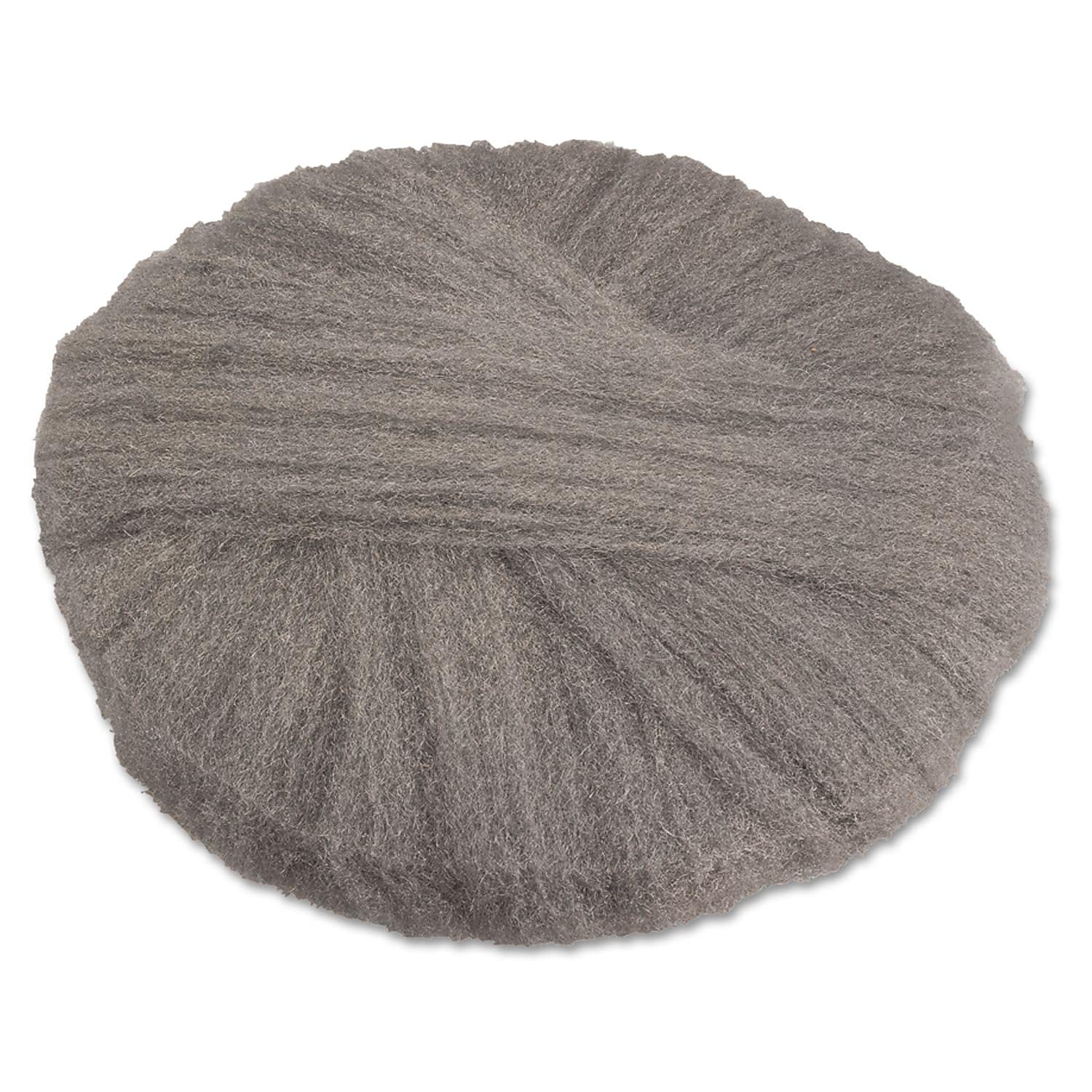 Global Material 17" #0 Radial Steel Wool Floor Pad, Gray