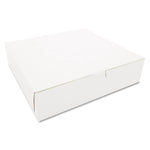 Southern Champion Tuck-Top Bakery Cake & Pie Boxes, White, 10" x 10" x 2.5", 250/Case