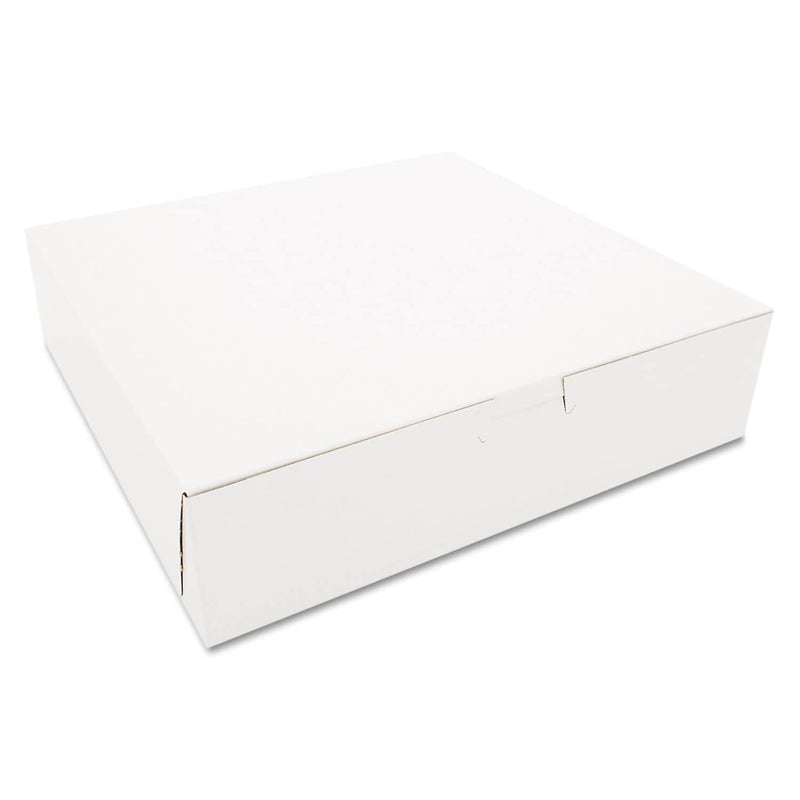 Southern Champion Tuck-Top Bakery Cake & Pie Boxes, White, 10" x 10" x 2.5", 250/Case