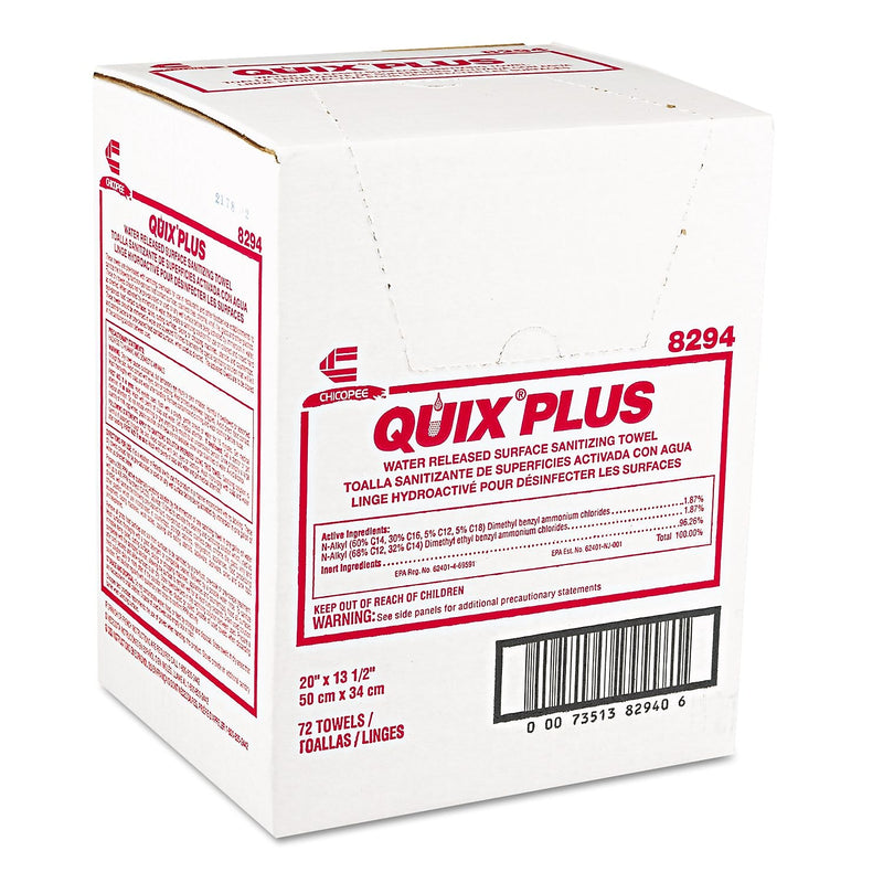 Chicopee® Quix® Plus Pretreated Towel, Pink, 72/Case
