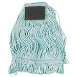 Unisan® Loop Mop Head Cotton with Scrub Pad, 12/Case