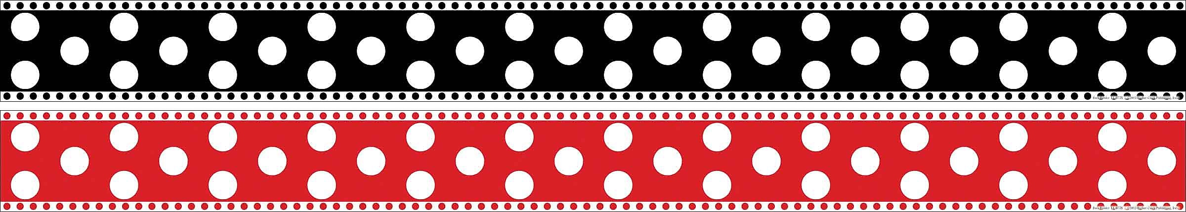 Barker Creek Double-Sided Border, 35" x 3", Dots, 12/Pack (LL977)