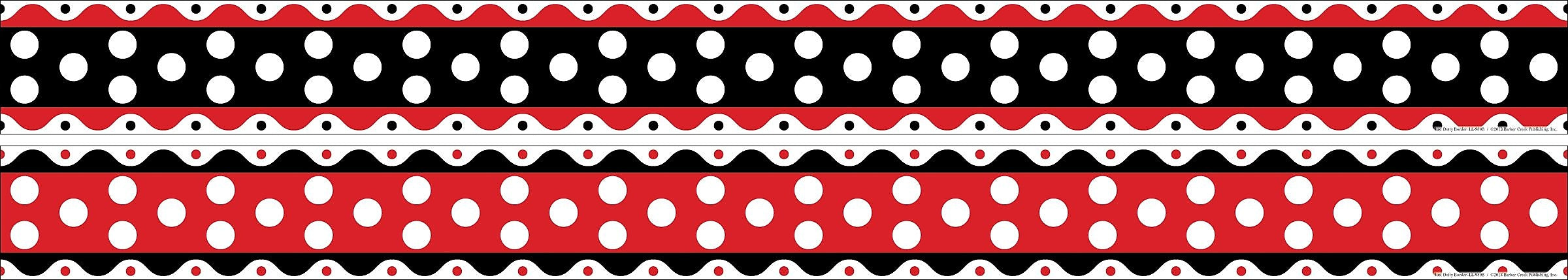 Barker Creek Double-Sided Border, 35" x 3", Just Dotty, 12/Pack (LL980)