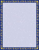Barker Creek Reach For The Stars Computer Paper, 8.5" x 11", 60 lbs., Blue/Gold, 50 Sheets/Pack (LL738)