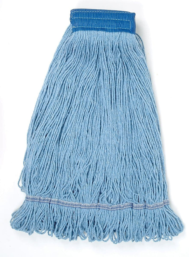 UNISAN Mop Head, Super Loop Head, Cotton/synthetic Fiber, X-Large, Blue, 12/carton