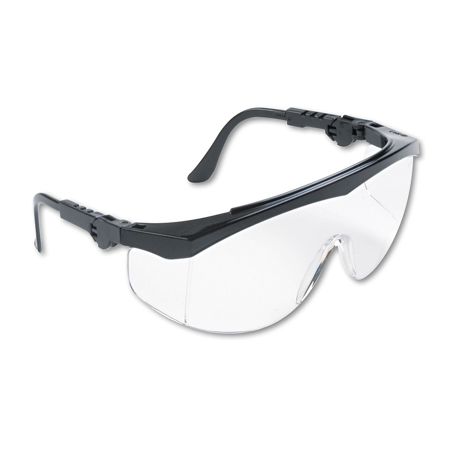 MCR Safety TK1 Adjustable Temple Wraparound Safety Glasses, Clear Lens (135-TK110)