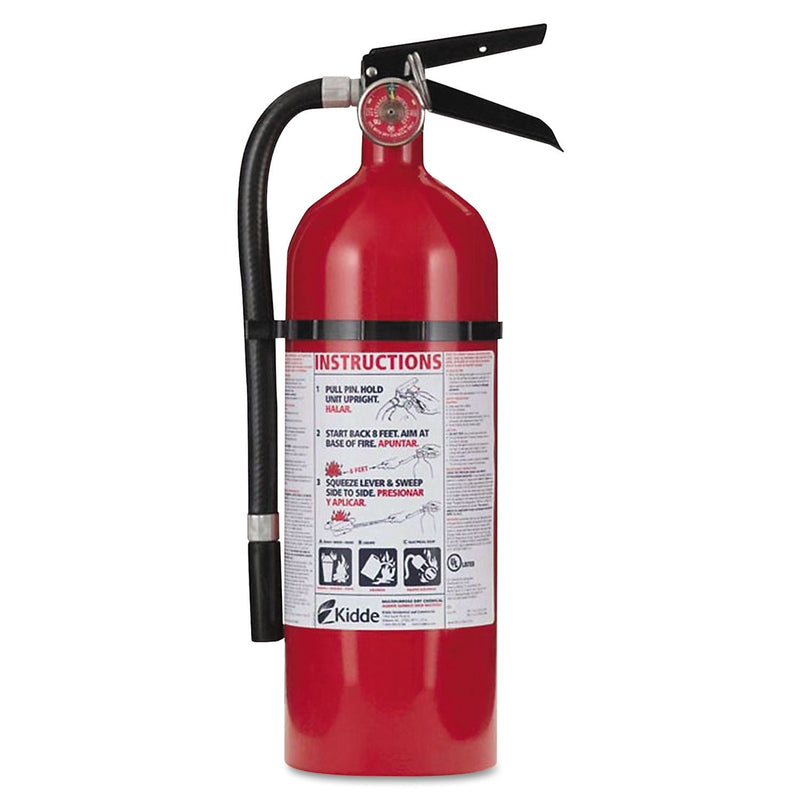 Kidde Pro Series Multi-Purpose Rechargeable 2-A, 10-B:C Dry Chemical Fire Extinguisher, 4 lbs. (21005779)