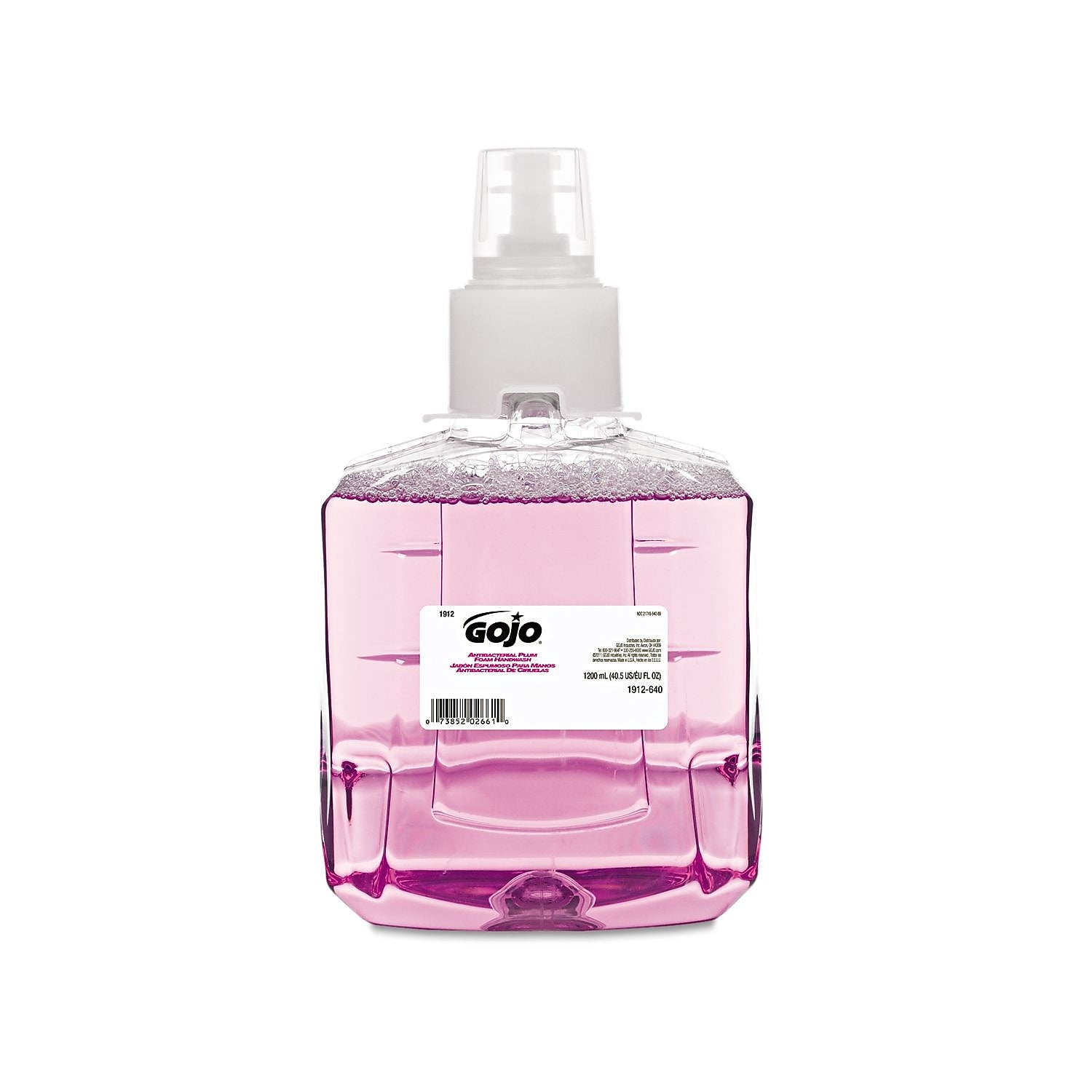 GOJO® LTX-12™ Antibacterial Foam Handwash Refill, 1200 ml, Plum, Each