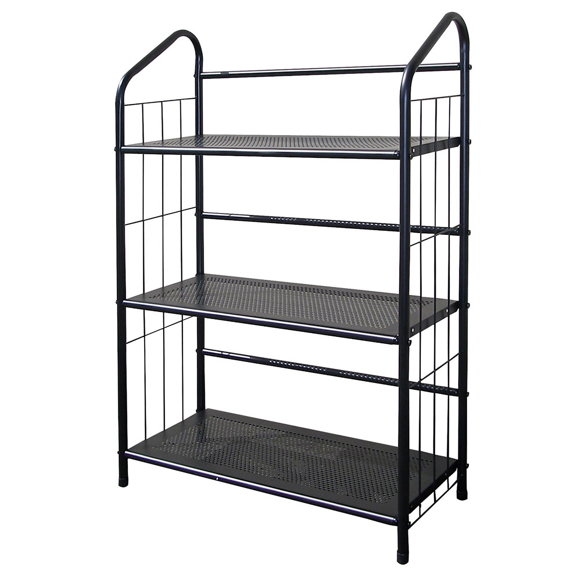 Ore International® 3 Tier Metal Book Shelf, Black
