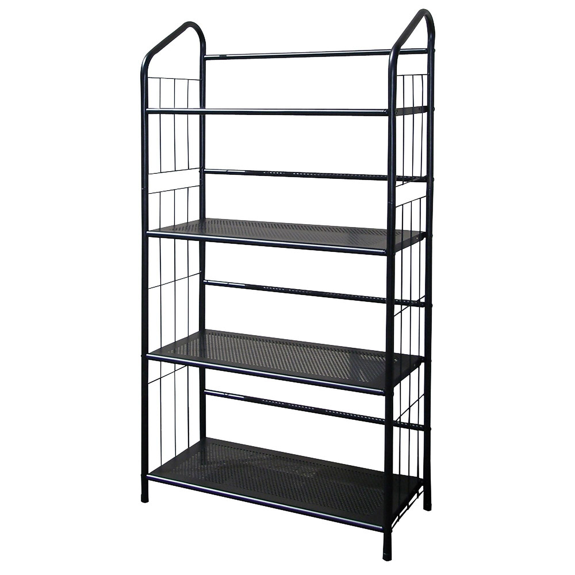 Ore International® 4 Tier Metal Book Shelf, Black