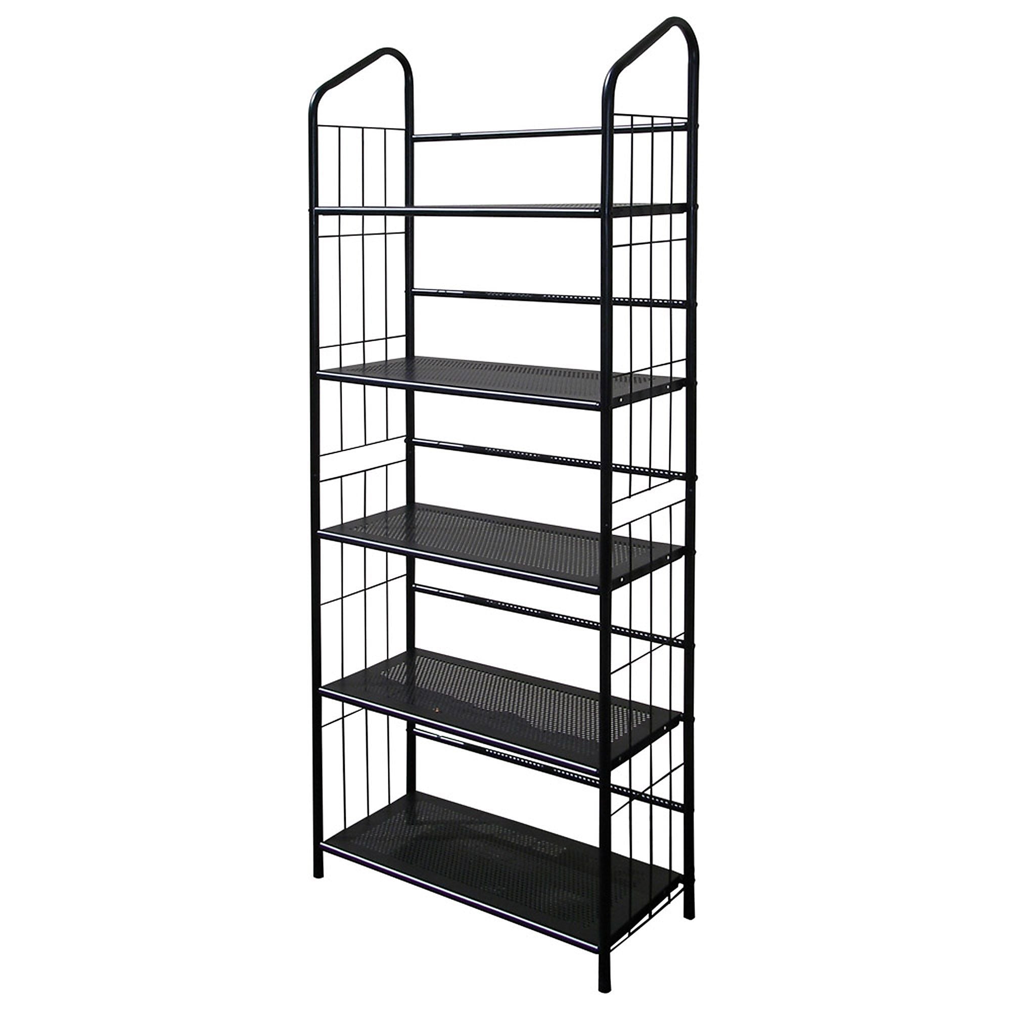 Ore International® 5 Tier Metal Book Shelf, Black