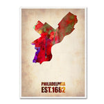 Trademark Fine Art 'Philadelphia Watercolor Map' 24" x 32" Canvas Art