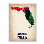 Trademark Fine Art 'Florida Watercolor Map' 35" x 47" Canvas Art
