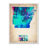Trademark Fine Art 'Arkansas Watercolor Map' 35" x 47" Canvas Art