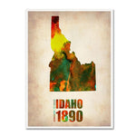 Trademark Fine Art 'Idaho Watercolor Map' 24" x 32" Canvas Art