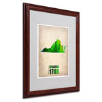 Trademark Fine Art 'Virginia Watercolor Map' 16" x 20" Wood Frame Art