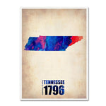 Trademark Fine Art 'Tennessee Watercolor Map' 24" x 32" Canvas Art