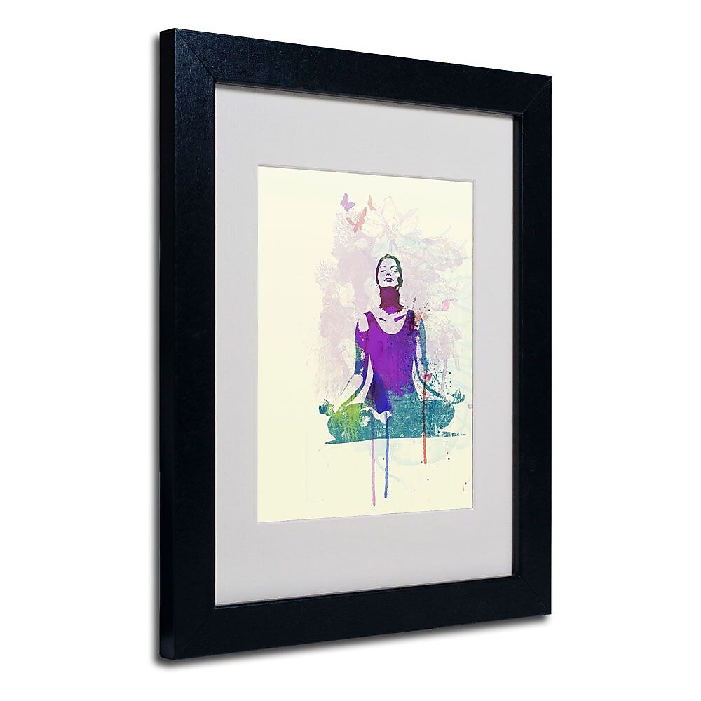 Trademark Fine Art 'Meditating Mind' 11" x 14" Black Frame Art