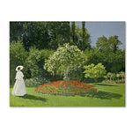 Trademark Fine Art 'Jeanne Marie Lecadre in the Garden' 35" x 47" Canvas Art
