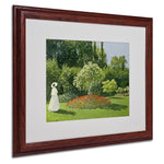 Trademark Fine Art 'Jeanne Marie Lecadre in the Garden' 16" x 20" Wood Frame Art