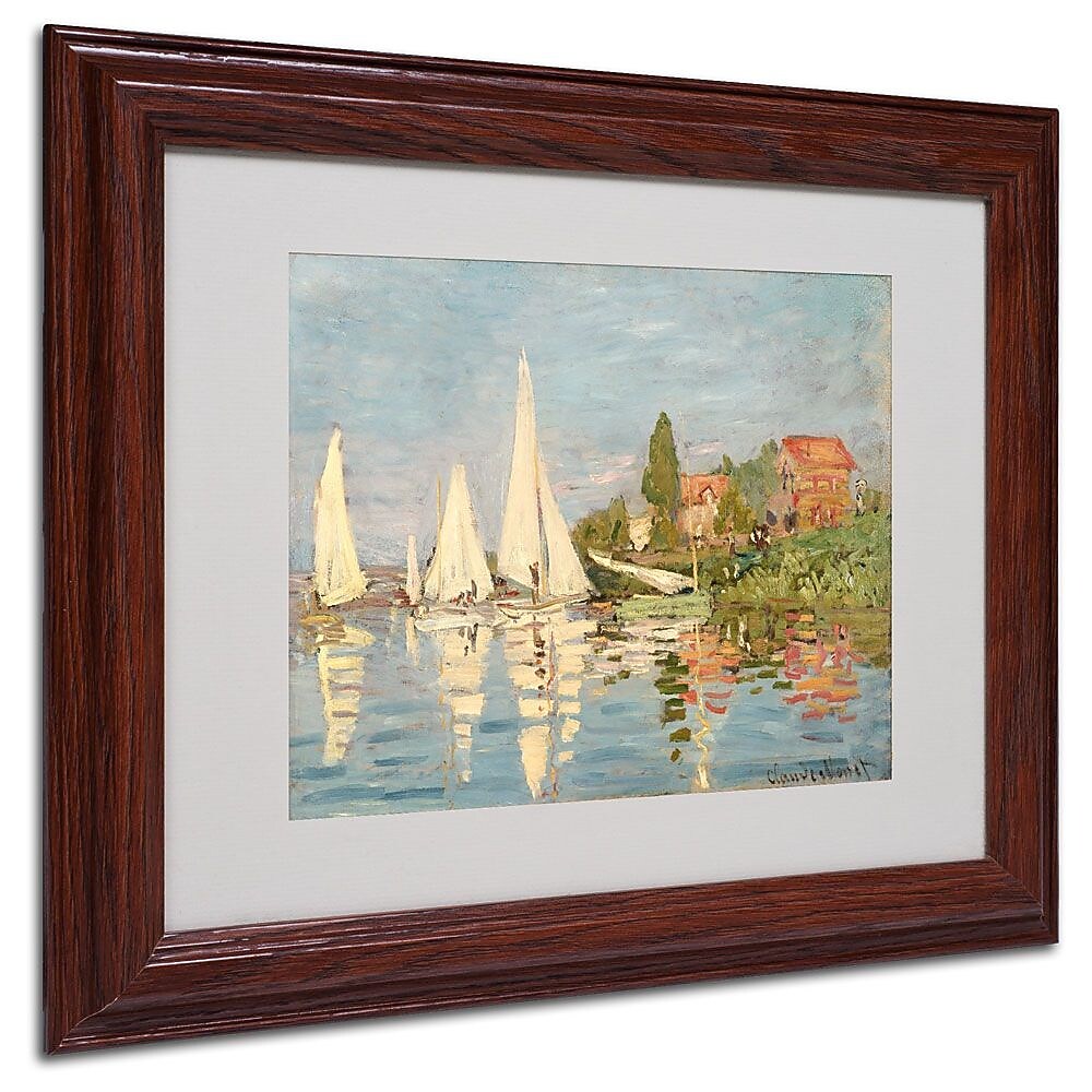 Trademark Fine Art 'Regatta at Argenteuil' 11" x 14" Wood Frame Art