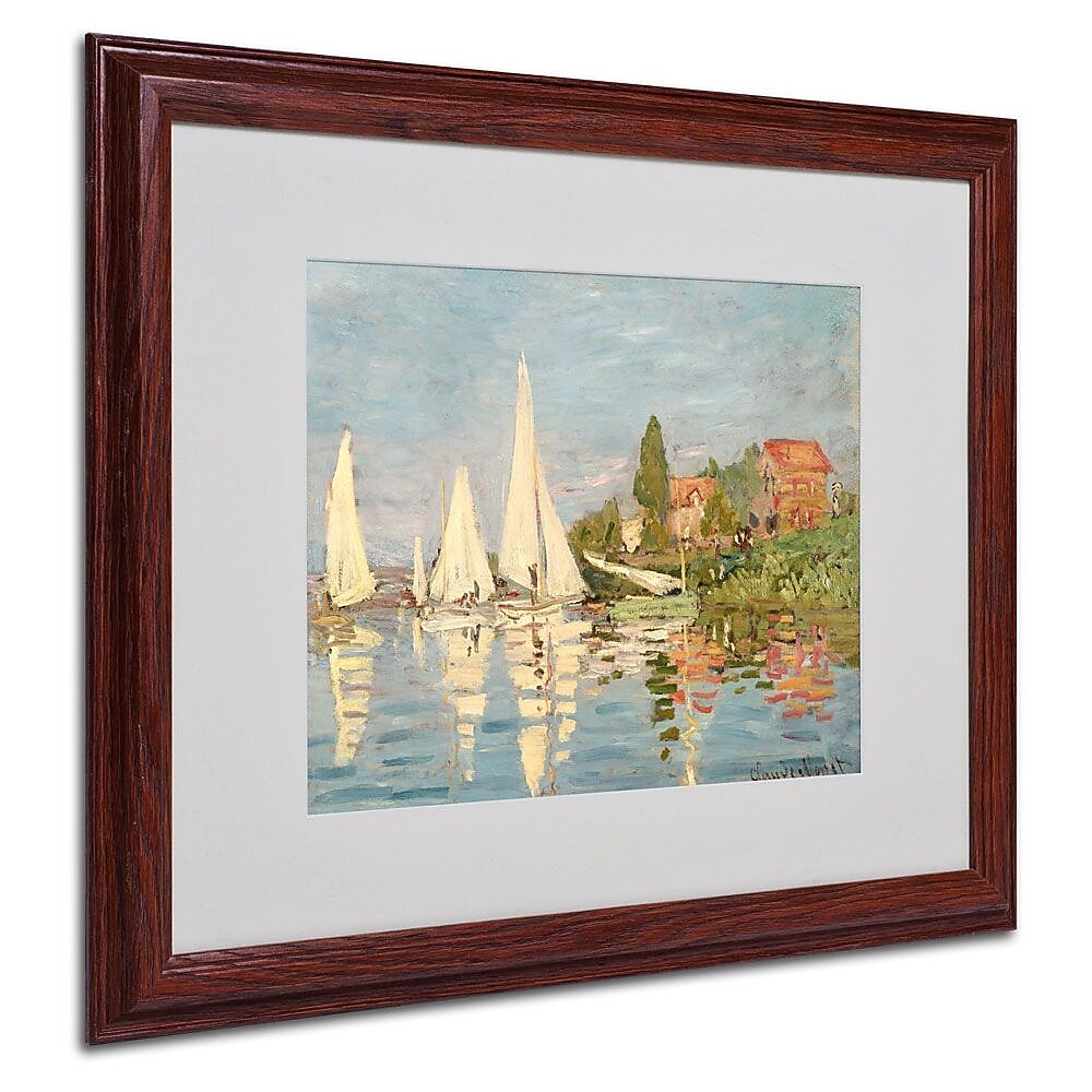Trademark Fine Art 'Regatta at Argenteuil' 16" x 20" Wood Frame Art