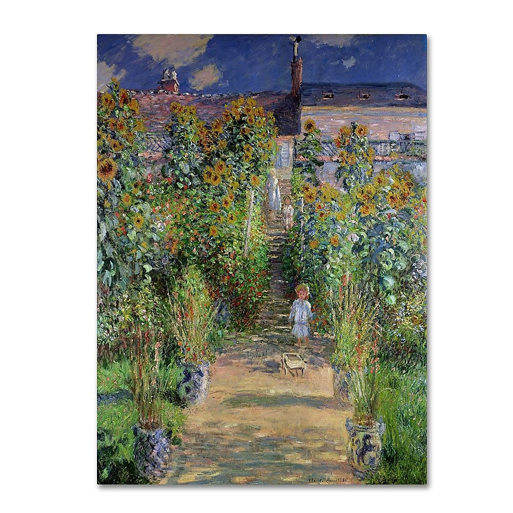 Trademark Fine Art 'The Artist's Garden at Vetheuil' 14" x 19" Canvas Art