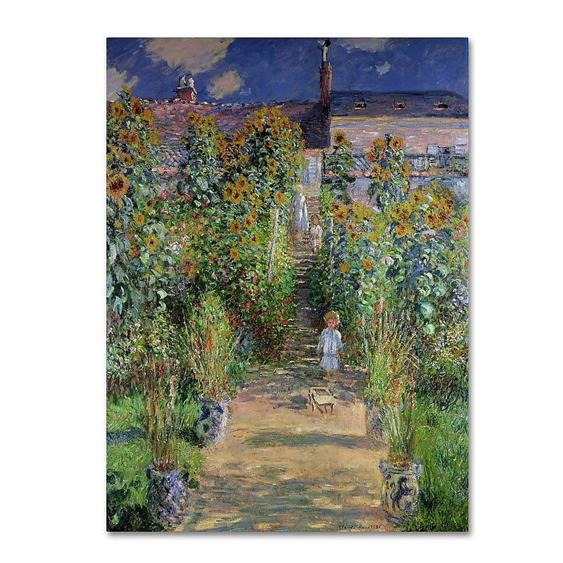 Trademark Fine Art 'The Artist's Garden at Vetheuil' 14" x 19" Canvas Art