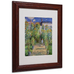 Trademark Fine Art 'The Artist's Garden at Vetheuil' 11" x 14" Wood Frame Art