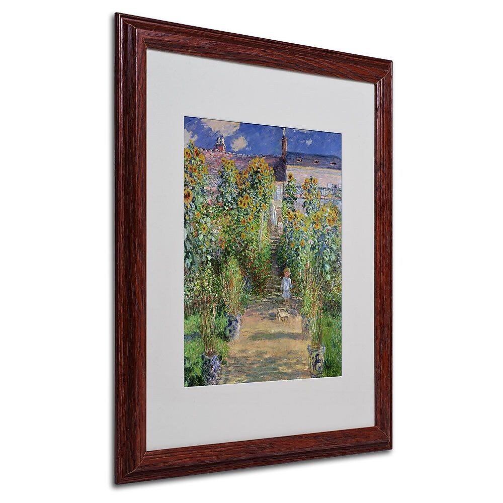 Trademark Fine Art 'The Artist's Garden at Vetheuil' 16" x 20" Wood Frame Art