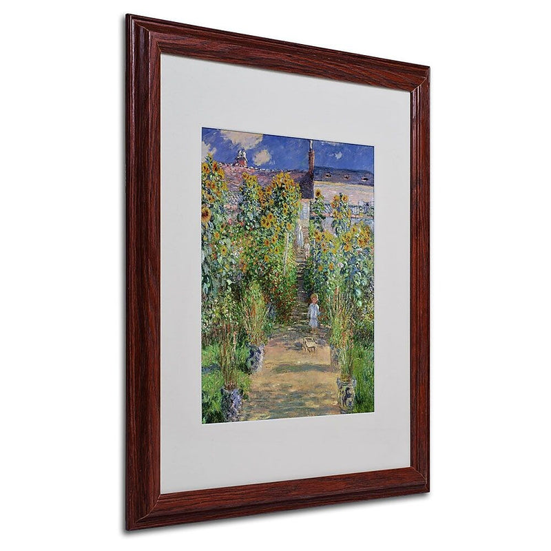 Trademark Fine Art 'The Artist's Garden at Vetheuil' 16" x 20" Wood Frame Art
