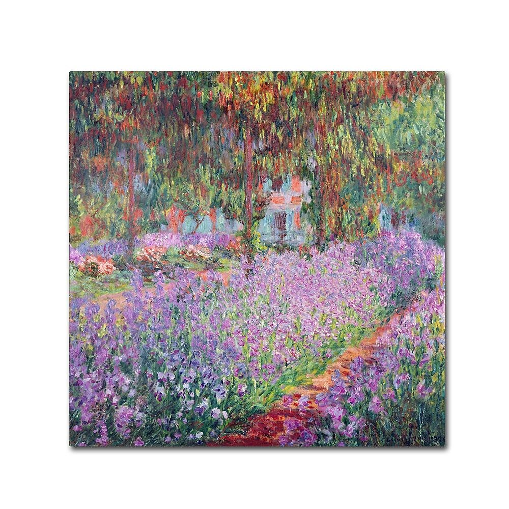 Trademark Fine Art 'The Artist's Garden at Giverny' 14" x 14" Canvas Art
