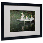 Trademark Fine Art 'The Boat at Giverny' 16" x 20" Black Frame Art