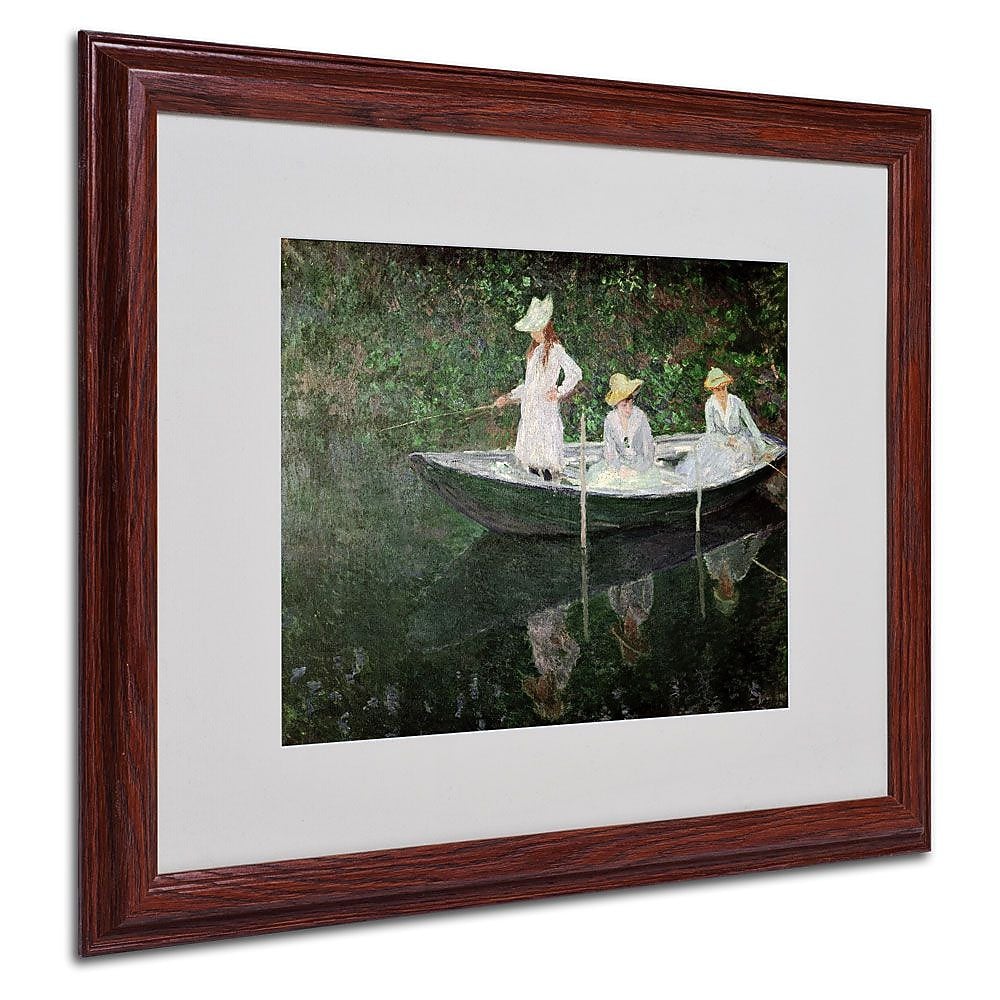 Trademark Fine Art 'The Boat at Giverny' 16" x 20" Wood Frame Art