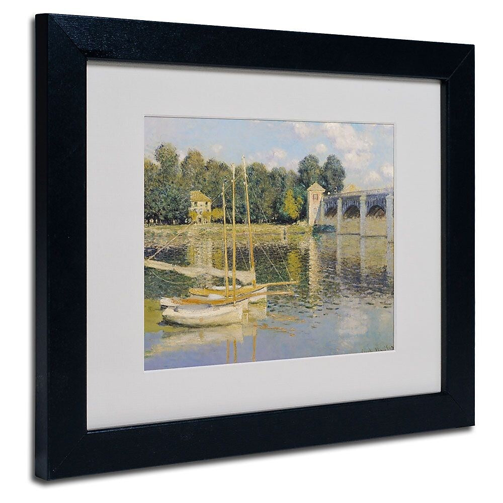 Trademark Fine Art 'The Bridge at Argenteuil' 11" x 14" Black Frame Art