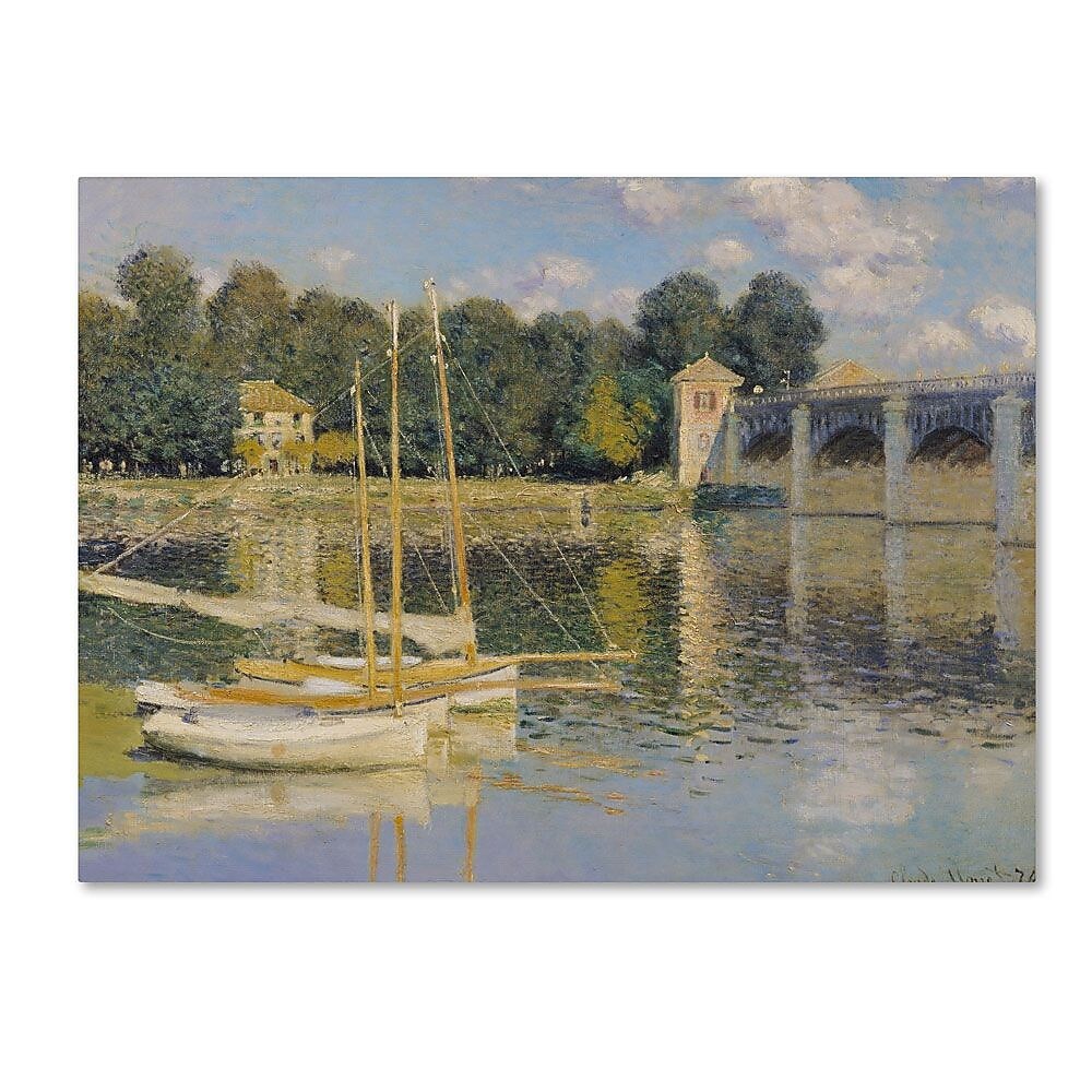 Trademark Fine Art 'The Bridge at Argenteuil' 14" x 19" Canvas Art