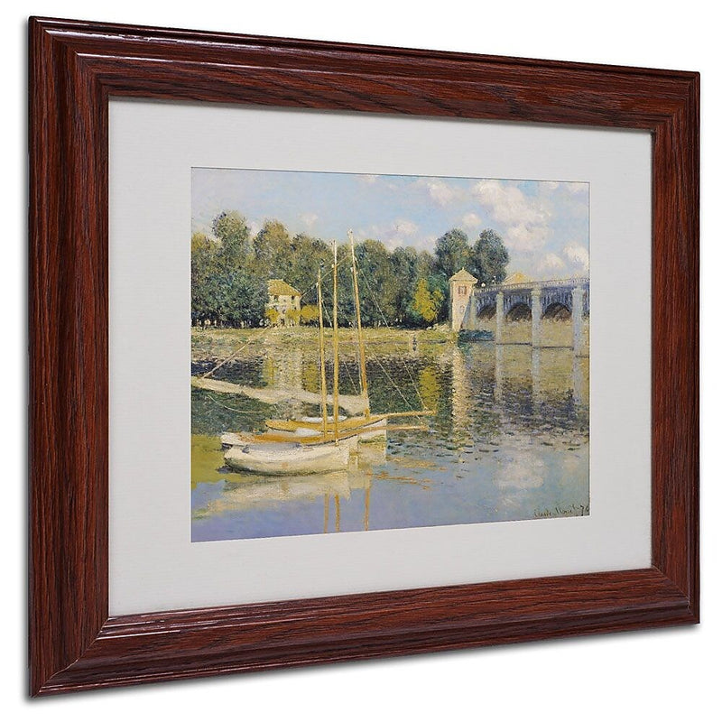 Trademark Fine Art 'The Bridge at Argenteuil' 11" x 14" Wood Frame Art