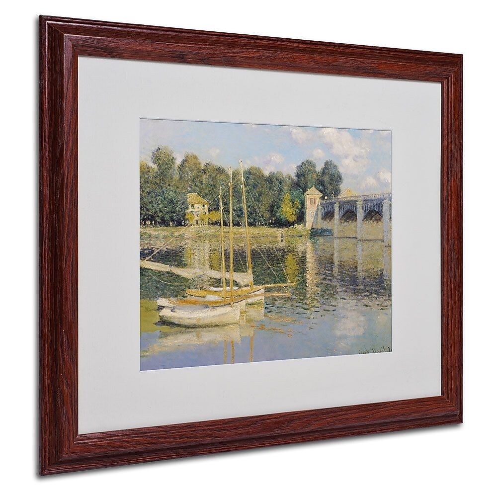 Trademark Fine Art 'The Bridge at Argenteuil' 16" x 20" Wood Frame Art