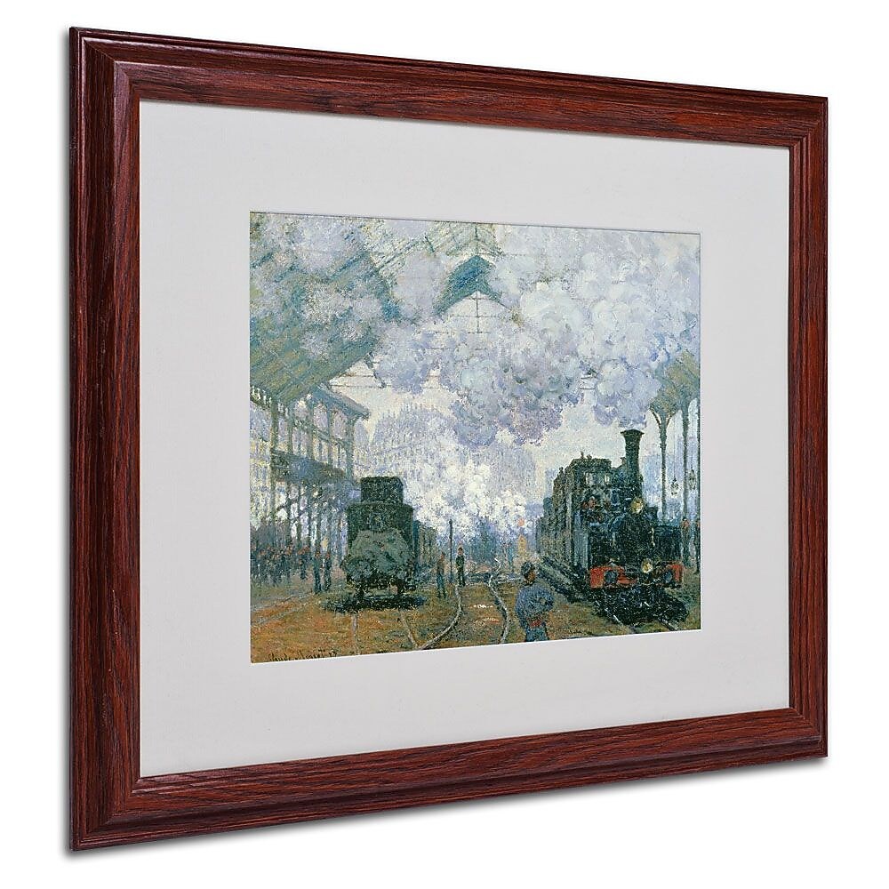 Trademark Fine Art 'Gare Saint-Lazare Arrival of a Train' 16" x 20" Wood Frame Art