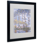 Trademark Fine Art 'The Poplars' 16" x 20" Black Frame Art