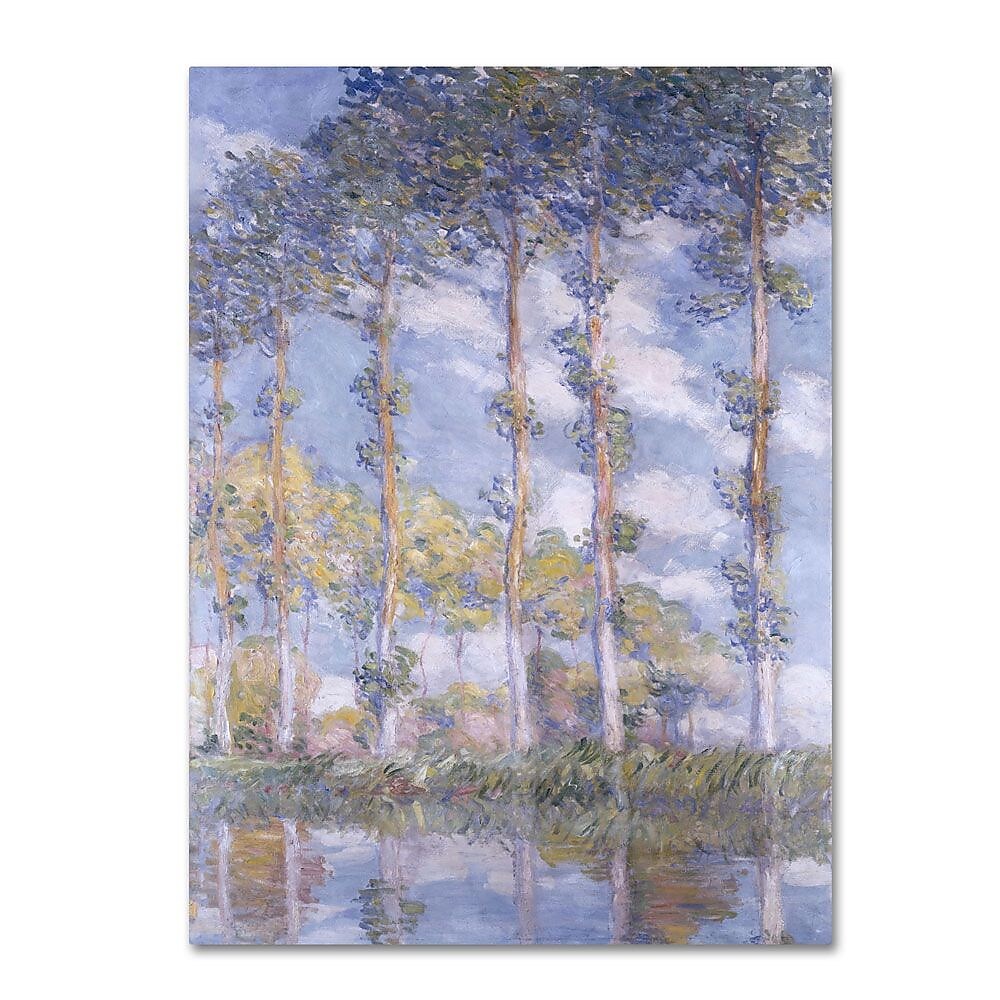 Trademark Fine Art 'The Poplars' 18" x 32" Canvas Art