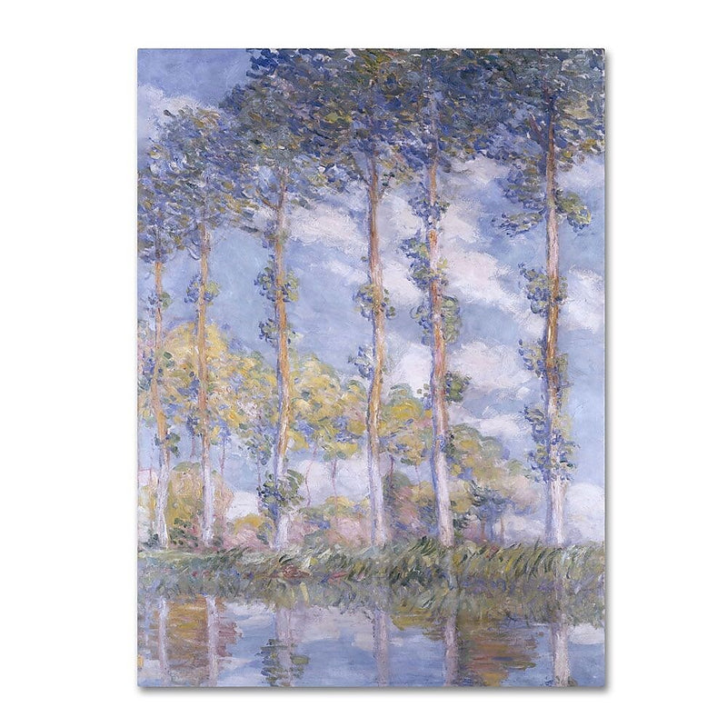 Trademark Fine Art 'The Poplars' 18" x 32" Canvas Art
