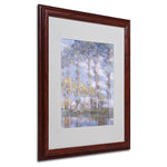 Trademark Fine Art 'The Poplars' 16" x 20" Wood Frame Art