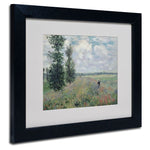 Trademark Fine Art 'The Poppy Field' 11" x 14" Black Frame Art