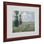 Trademark Fine Art 'The Poppy Field' 16" x 20" Wood Frame Art