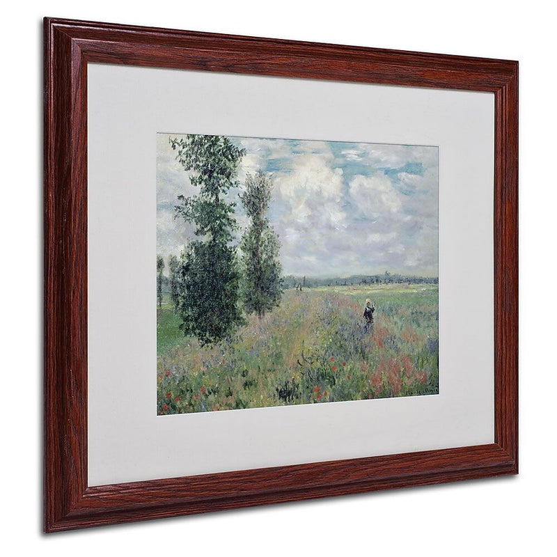 Trademark Fine Art 'The Poppy Field' 16" x 20" Wood Frame Art