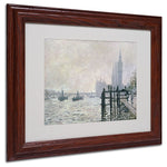 Trademark Fine Art 'The Thames Below Westminster' 11" x 14" Wood Frame Art
