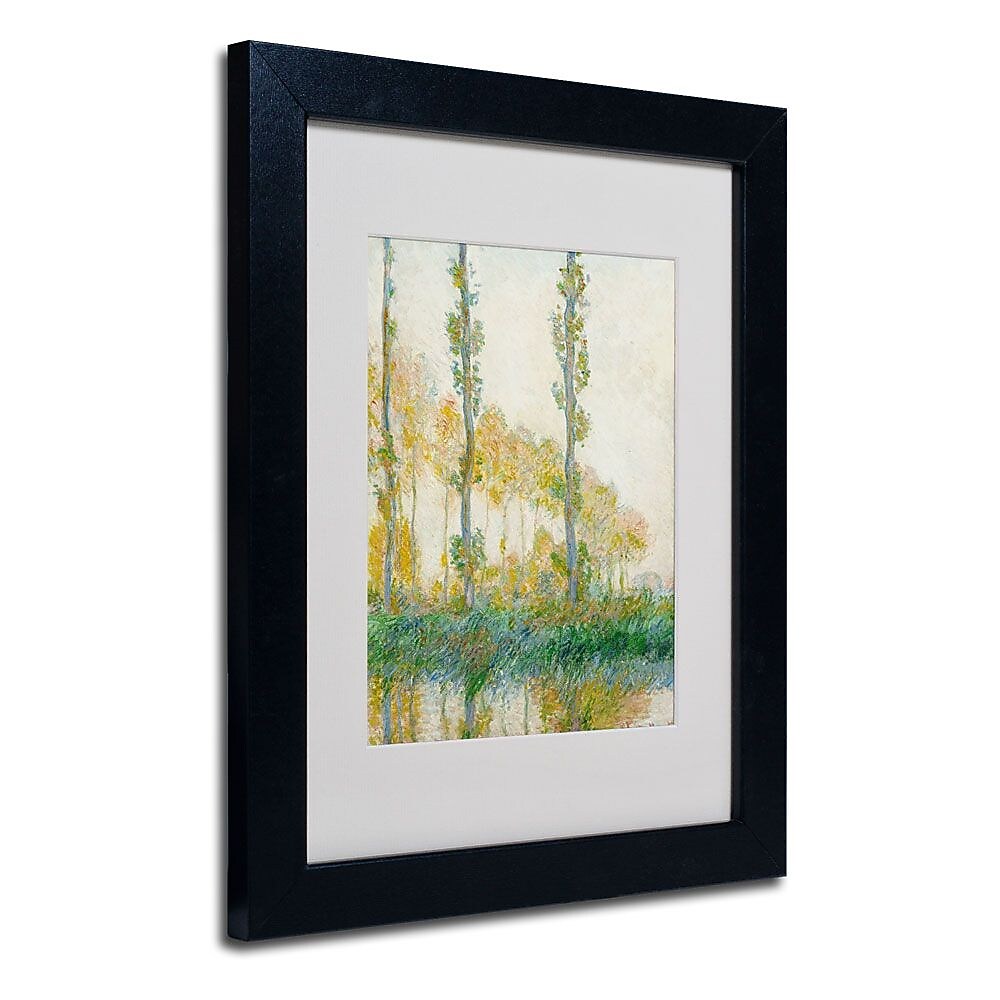 Trademark Fine Art 'The Three Trees Autumn' 11" x 14" Black Frame Art