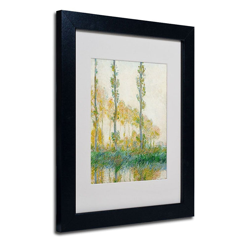 Trademark Fine Art 'The Three Trees Autumn' 11" x 14" Black Frame Art