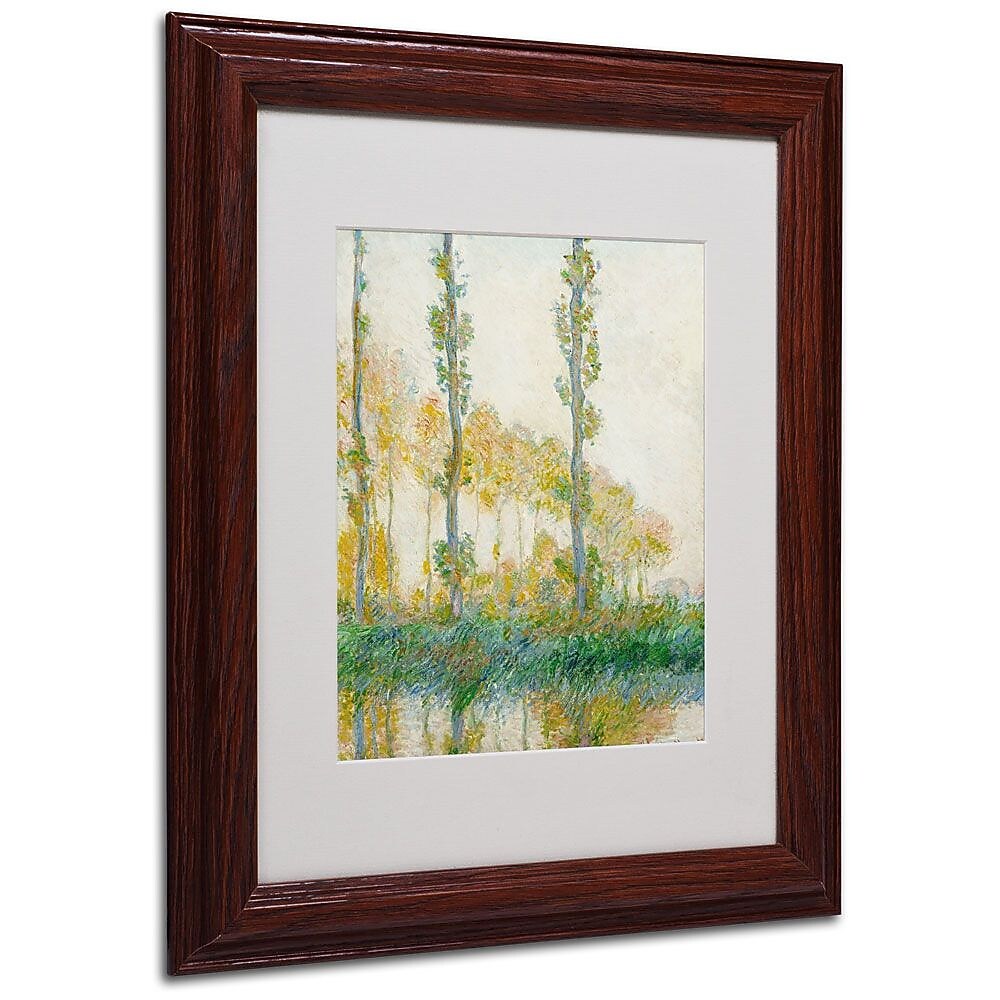Trademark Fine Art 'The Three Trees Autumn' 11" x 14" Wood Frame Art